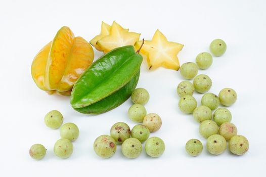 indian gooseberry and starfruit