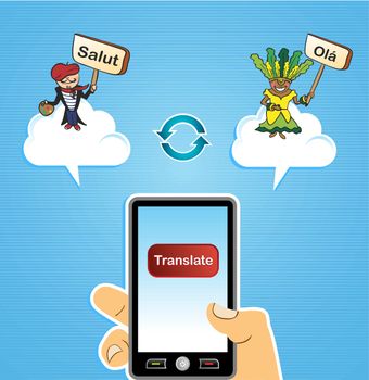 Mobile web translate app concept