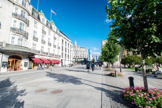 Karl Johans Gate - main street in Oslo Norway