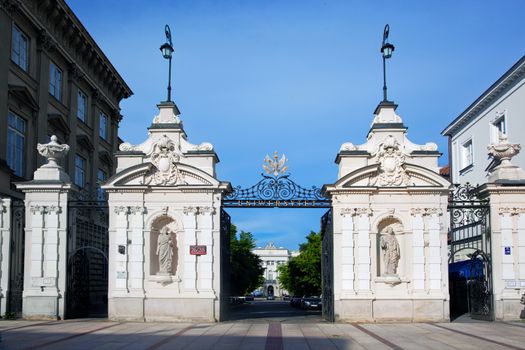 Entrance to the Warsaw University in Poland