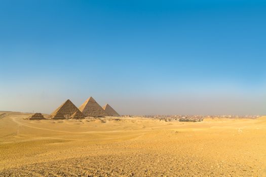 Great pyramids in Giza valley, Cairo, Egypt 