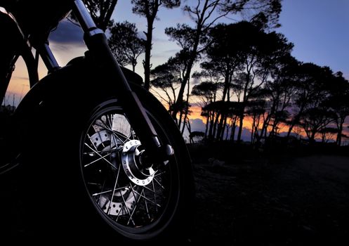 Motorbike at night
