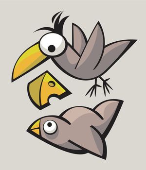 Funny cute Birds