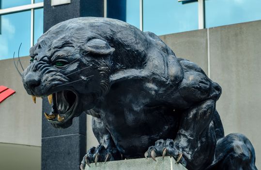 black panther statue