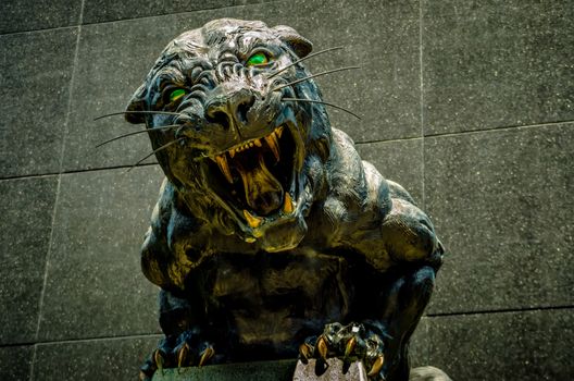black panther statue