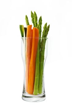 Low calorie vegetable in glass
