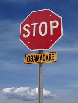 stop obamacare ahead conceptual post