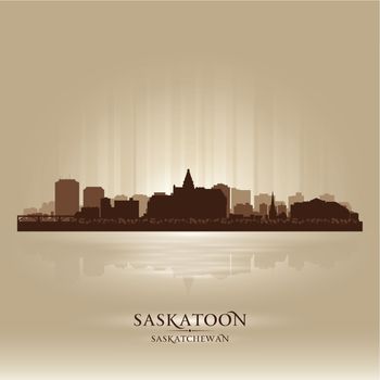 Saskatoon Saskatchewan skyline city silhouette