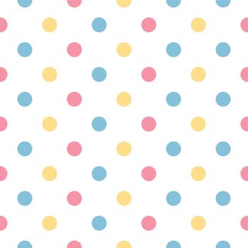 Colorful polka dot pattern in pastel colors