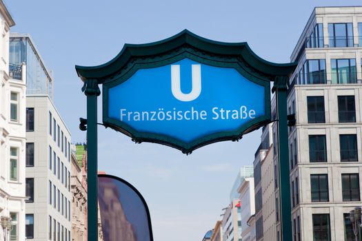 U-bahn franzosische strasse. Berlin, Germany