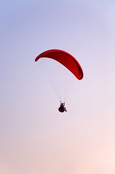 Paraglider landing 