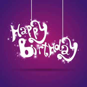 Vector greeting card with Happy Birthday text