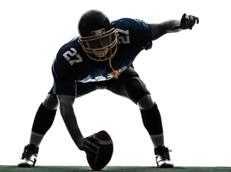 center american football player man silhouette