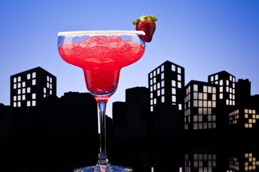 Metropolis strawberry Margarita cocktail