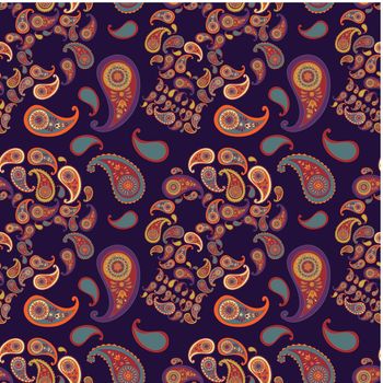 pattern with skulls and paisley