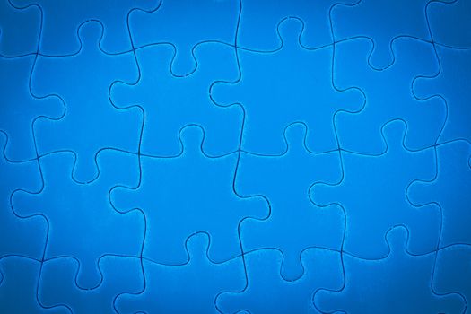 Flat blue jigsaw puzzle