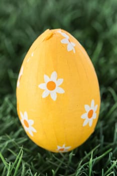 Yellow foil wrapped easter egg