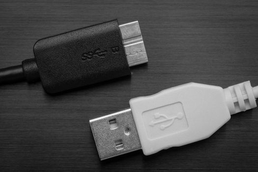 White USB and black USB SS