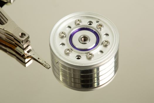 Close up of disk drive