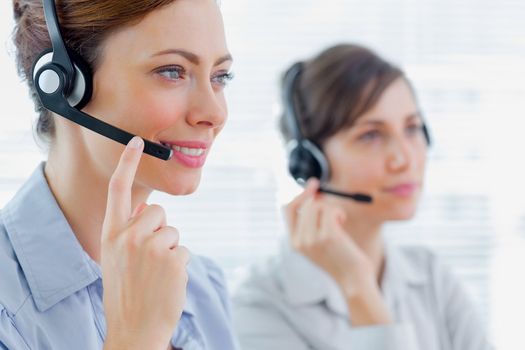 Call centre agents at work
