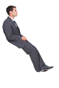 Classy young businessman sitting 