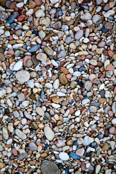 round colored sea pebbles