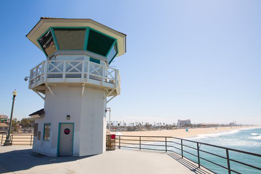 Huntington beach main lifeguard tower Surf City California