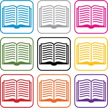 vector set of book symbols 