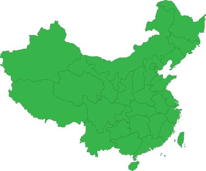 Green China map