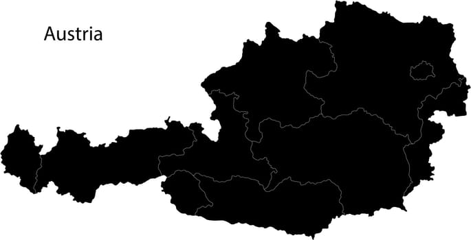 Black Austria map