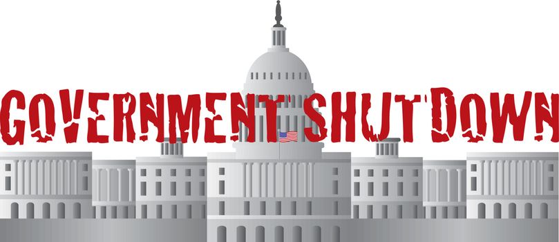 Washington DC Capitol Government Shutdown Text