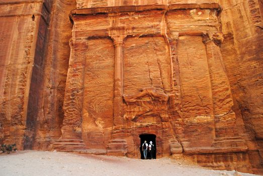 Tourists in Petra, Jordan