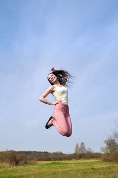 joyful leap