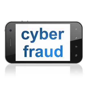 Safety concept: Cyber Fraud on smartphone