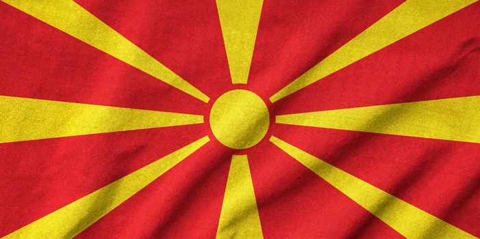 Ruffled Macedonia Flag