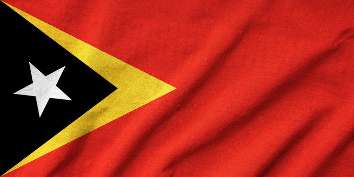 Ruffled East Timor Flag
