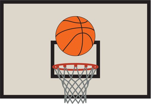 vector  basketball net and backboard set