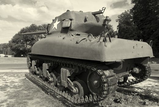 Tank in Colleville-sur-Mer, Normandy, France