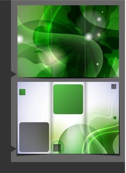 Green Template For Advertising Brochure.