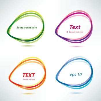 speech bubbles, set of vector icons