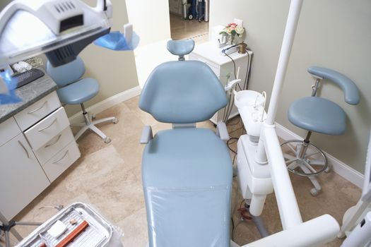 High angle view of a dentistry clinic