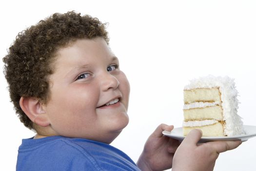 Boy Holding Cake