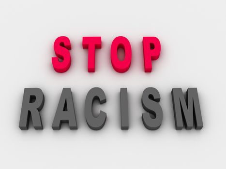 3d imagen, Stop Racism Concept