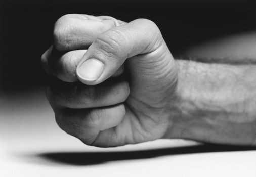 Closeup of a clenched fist