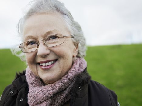 Portrait of a senior Caucasian woman smiling