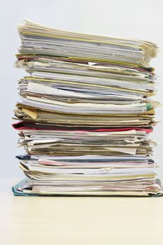 Stack of Files on desk