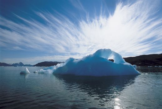 Iceberg and water