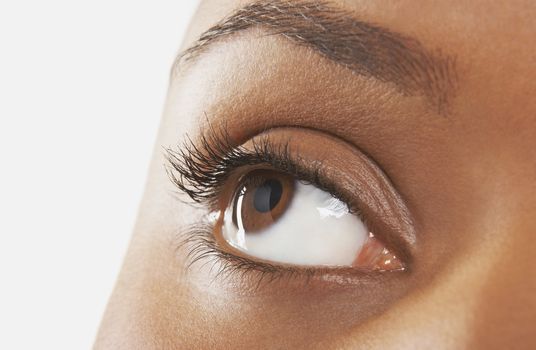 Close-up of a beautiful young woman's eye