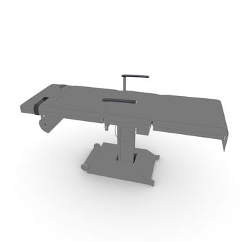 medical table on a white background