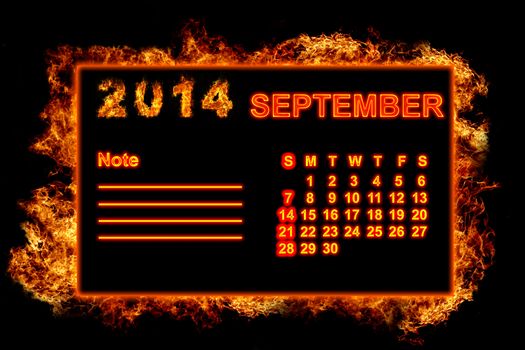 Fire Calendar September 2014